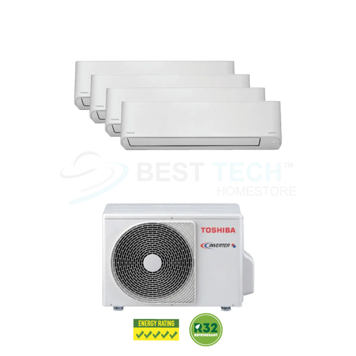 TOSHIBA System 4 YouMe Series 2.0 - 9K BTU x3, 24K BTU x1 (RAS-4M41U2ACVG-SG/RAS-M10U2KCVG-SG1x3/RAS-M24U2KCVG-SG1x1) - Best Tech Online